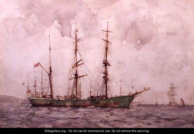 Danish Barque, Falmouth Harbour - Henry Scott Tuke