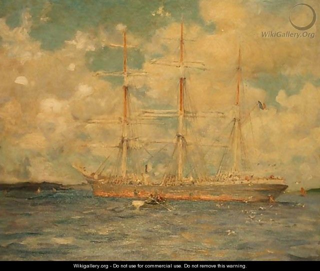 A French Barque in Falmouth Bay, 1902 - Henry Scott Tuke