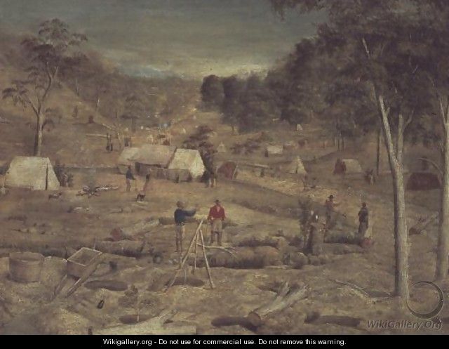 Mining camp at Bathurst, c.1851 - E. Tulloch