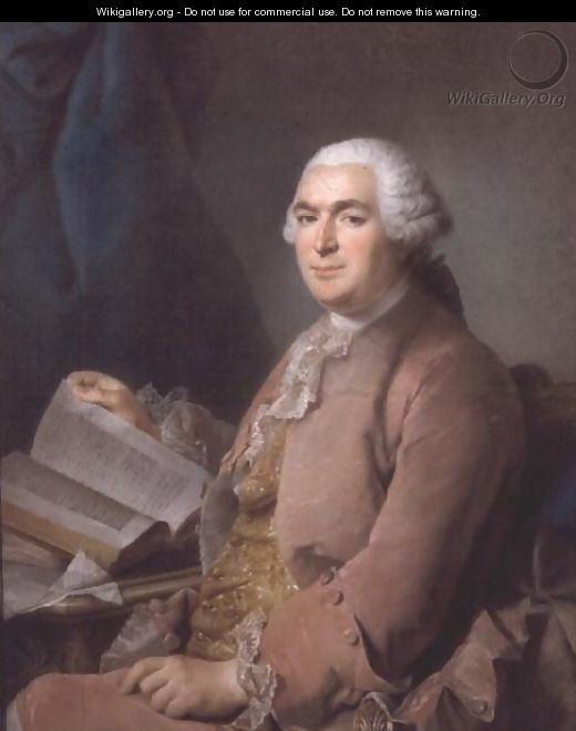 Portrait of a seated gentleman with a book - Maurice Quentin de La Tour