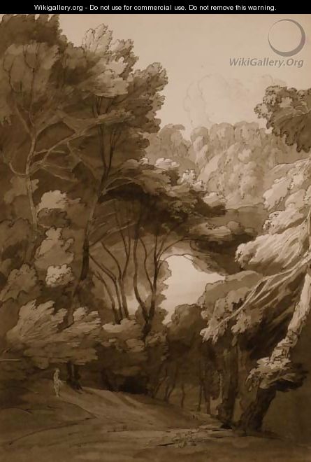 No.1093 A Wooded Landscape, 1788 - Francis Towne