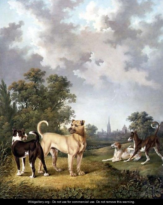 Dogs in a Landscape, c.1820 - Charles Towne