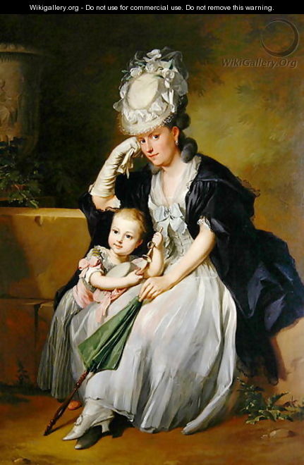 The Artists Second Wife and Son, 1780s - Anton Wilhelm Tischbein