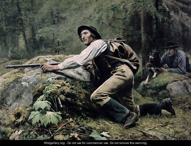 Elk Hunting, 1889 - Johan Tiren