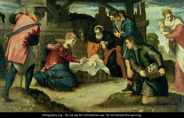 The Adoration of the Shepherds, 1540s - Jacopo Tintoretto (Robusti)