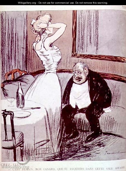 Prostitute and an old man from LAssiette Au Beurre magazine, pub. 1907 - Tiamirol
