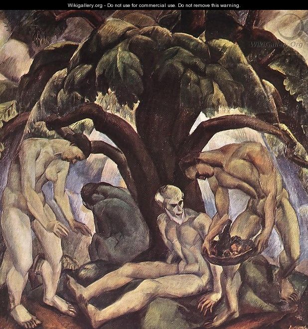 Nagy fa alatt, 1922 - Gyula Derkovits