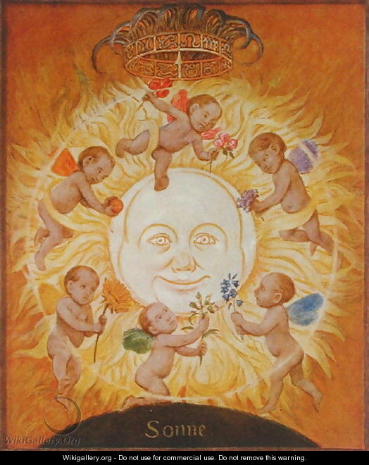 Sun, illustration from Festkalender published in Leipzig c.1910 - Hans Thoma