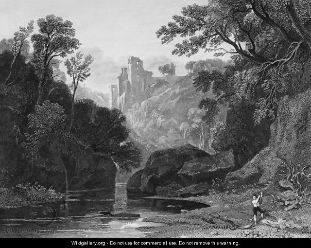 View of Roslin Castle - (after) Thomson, Rev. John of Duddingston