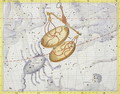 Constellation of Libra, plate 7 from Atlas Coelestis, by John Flamsteed 1646-1710, published in 1729 - Sir James Thornhill