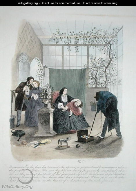 Illustration from Visitation of a London Exquisite to his Maiden Aunts in the Country, published 1859 2 - Theo