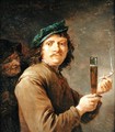 Man Holding a Pipe and a Glass of Beer - David The Younger Teniers