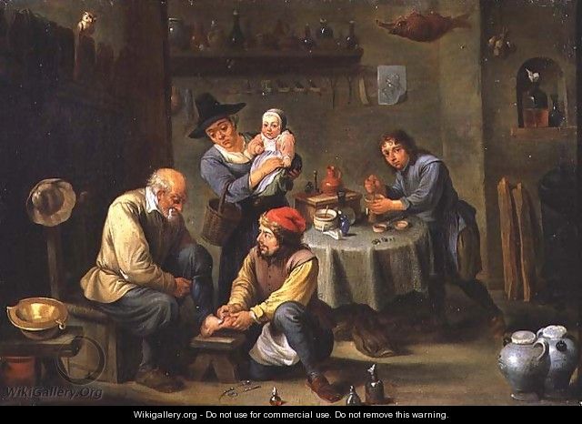 Surgeon Tending the Foot of an Old Man - David The Younger Teniers