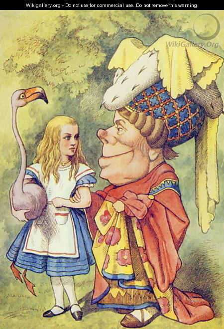 Alice with the Duchess, illustration from Alice in Wonderland by Lewis Carroll 1832-9 - John Tenniel