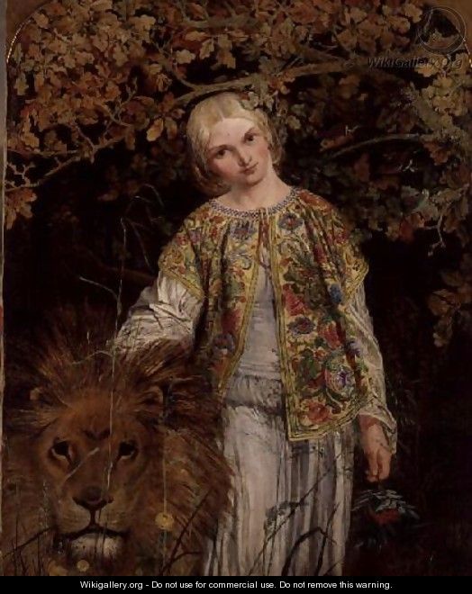 Una and the Lion, exh. 1860 - William Bell Scott