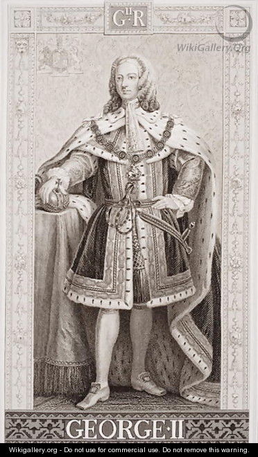 George II 1683-1760 from Illustrations of English and Scottish History Volume II - Enoch Seeman