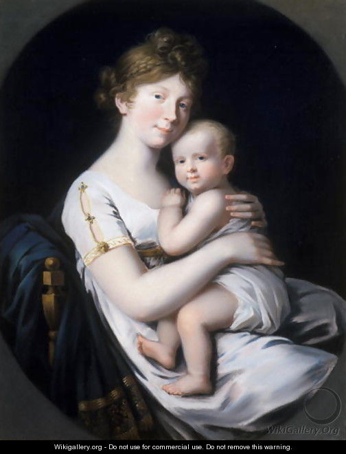 Crown Princess Luise von Preussen with Crown Prince Friedrich Wilhelm IV, 1796 - Johann Heinrich Schroder