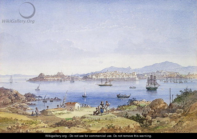 Corfu from the Island of Vido, c.1845 - Joseph Schranz