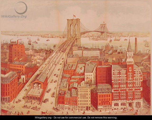 Brooklyn Bridge, c.1883 - (after) Schwarz, R.