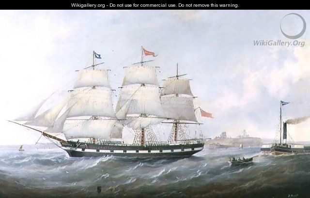 The Ship Salacia at the Mouth of the Tyne - John Scott