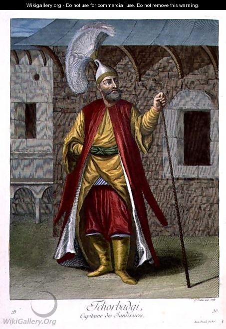 Tchorbadji, captain of the janissaries, 18th century - Gerard Jean Baptiste Scotin