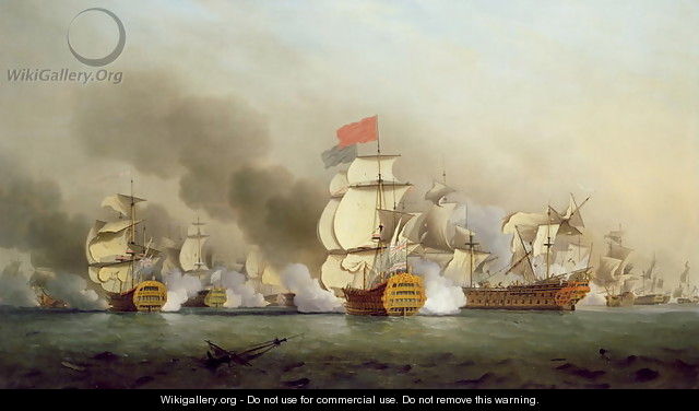 Vice Admiral Sir George Ansons 1697-1762 Victory off Cape Finisterre, 1749 - Samuel Scott