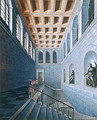 Interior view of a staircase, design for a castle in Koestritz, 1802-03 - Karl Friedrich Schinkel