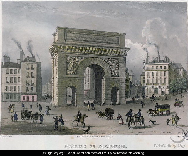 The Porte St. Martin, 1832 - (after) Schmidt, Bernhard