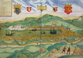 Map of Bergen, from Civitates Orbis Terrarum by Georg Brau 1541-1622 and Franz Hogenberg 1535-90 c.1571-1600 - Hieronymous Scholeus