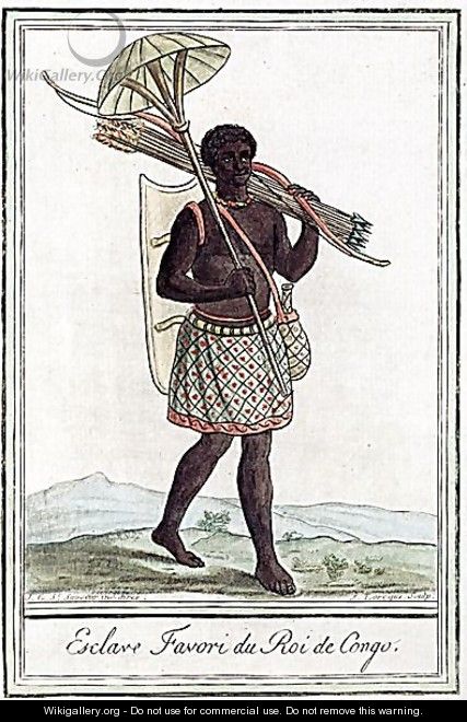 The King of Congos Favourite Slave, engraved by J. Laroque, c.1770 - (after) Sauveur, J.G.