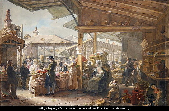 Old Covent Garden Market, 1825 - George the Elder Scharf