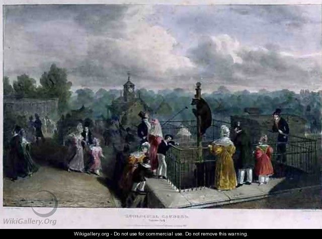 The Bear Pit at the Zoological Gardens, Regents Park, engraved and pub. by the artist, printed by Charles Hullmandel 1789-1850, 1835 - George the Elder Scharf