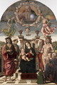 The Madonna and Child Enthroned with Saints - Giovanni Santi or Sanzio