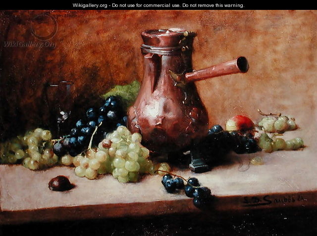 Still Life with Grapes, 1881 - Leon Daniel Saubes