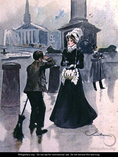 The Crossing Sweeper, No.6 from Familiar Figures of London, c.1901 - Robert Sauber