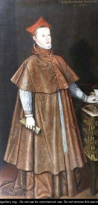 Portrait of the Cardinal Archduke Albert of Austria 1559-1621 son of Emperor Maximilian II, 1577 - Alonso Sanchez Coello
