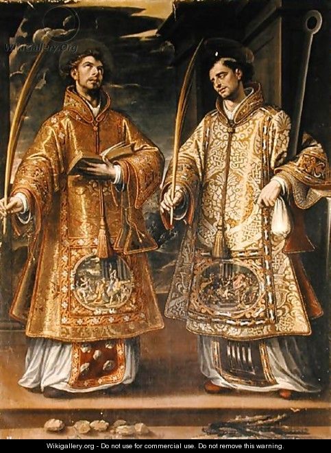 St. Lawrence and St. Stephen, 1580 - Alonso Sanchez Coello
