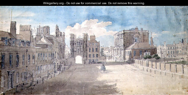 Whitehall, Holbein Gate and Banqueting House on the right - Thomas Sandby