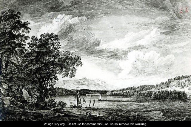 View of Hudsons River of Pakepsey - Paul Sandby