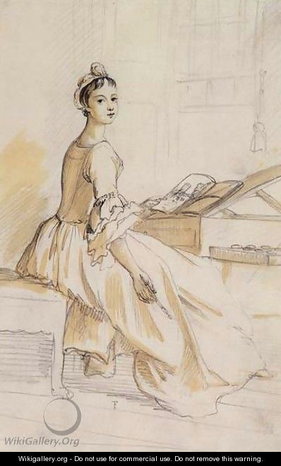 Portrait of a Lady at a Drawing Table - Paul Sandby
