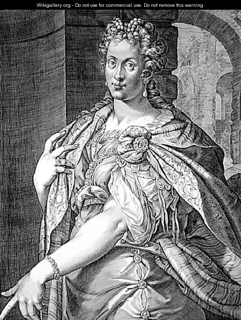 Flavia Domicilla wife of Vespasian - Aegidius Sadeler or Saedeler