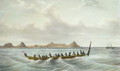 View of Cape Wangari, New Zealand, plate 49 from 'Voyage de la corvette lAstrolabe. Atlas historique, engraved by Felix Achille Saint-Aulaire and Victor Adam, pub. 1833 - (after) Sainson, Louis Auguste de