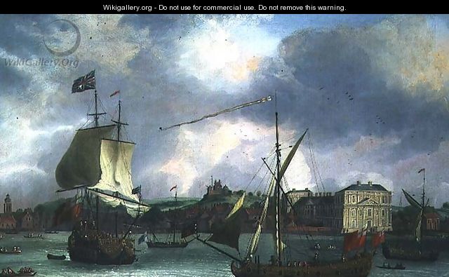 View of Greenwich with shipping - Isaac Sailmaker