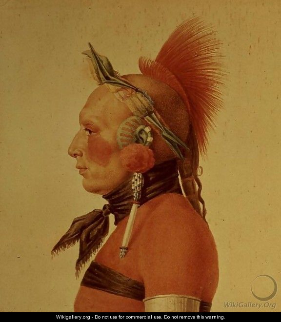 An Osage Warrior, 1804 - Charles Balthazar J. F. Saint-Memin