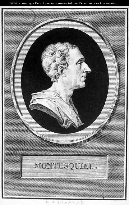Charles Louis de Secondat, Baron de Montesquieu 1689-1755 - Augustin de Saint-Aubin