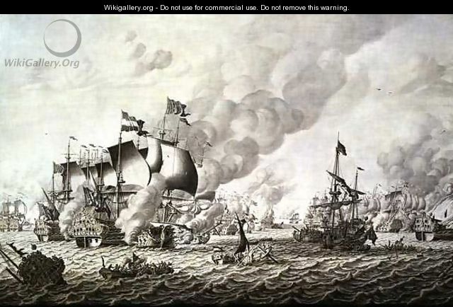 The Battle of La Hogue Barfleur, 19-24 May 1692 - Adriaen or Abraham Salm