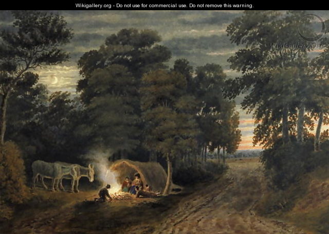 A Gypsy Camp - William (Turner of Oxford) Turner