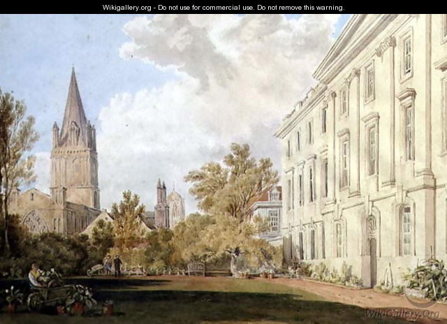 View of Christ Church Cathedral and the Garden and Fellows Building of Corpus Christi College, Oxford - William (Turner of Oxford) Turner