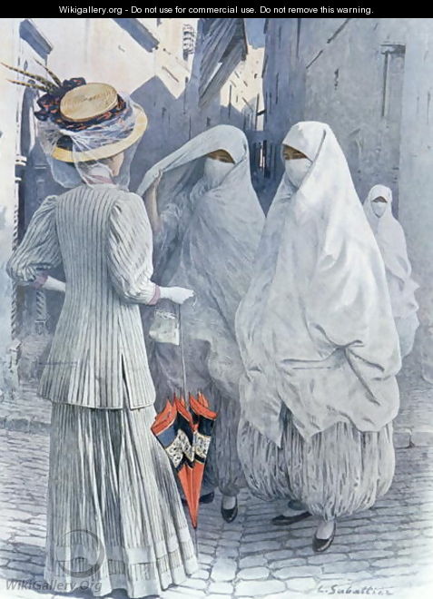 A European woman in Algeria, 1910 - Louis Remy Sabattier