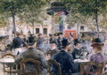 Cafe Scene in Paris, 1884 - Louis Anet Sabatier